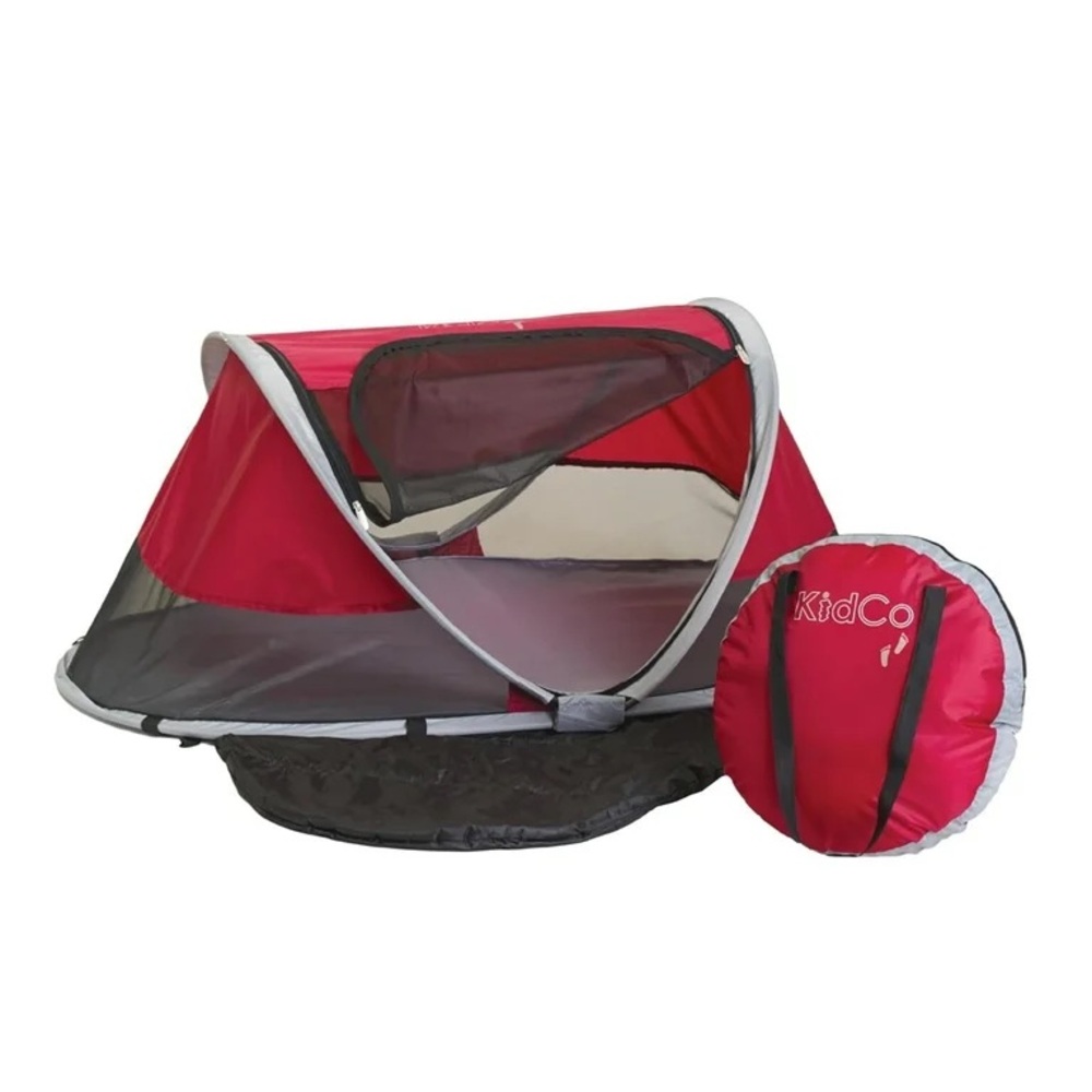 Cranberry and Gray Portable Travel Tent
